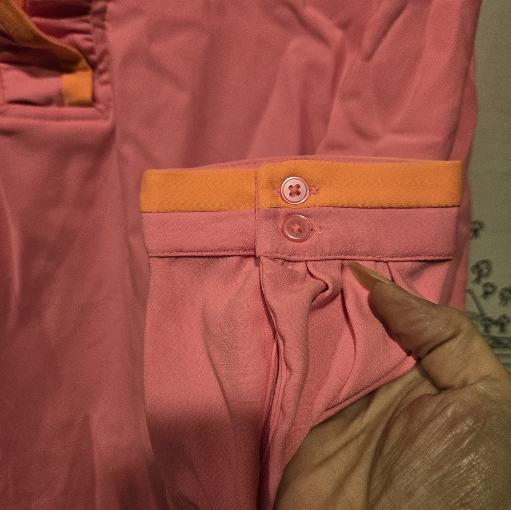 EUC Women's Crown & Ivy Pink And Orange Long Sleeve Blouse Size XL - Picture 5 of 10